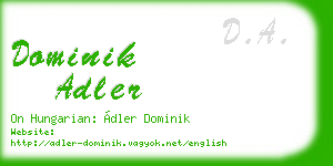 dominik adler business card