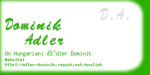 dominik adler business card